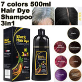 Meidu 3 In 1 Instant Coloring Shampoo Natural Black Color for Men Women Hair Dye Herbal Brown Purple Hair Dye Hair Dye Shampoo - Showlu Well Nation Store